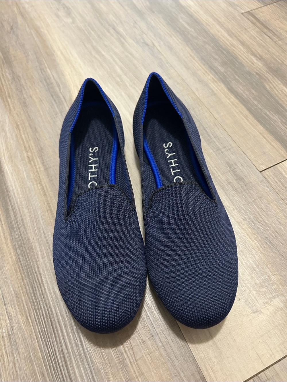 Rothy's Navy Knit Slip-On Loafers